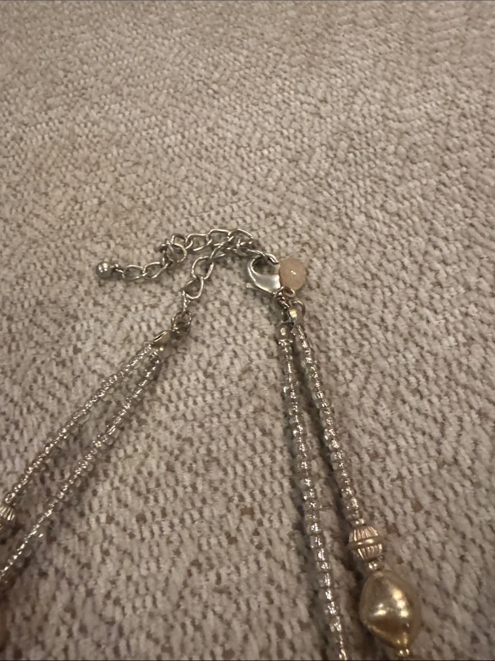 Chico's Gold Multi-Layer Beaded Necklace - Picture 3 of 3